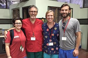 The USA Alumni on the December 2017 Mission: Brenton Anderson PT (2016), Leslie Anderson OT (2015), Dennis Fell PT (1993), Jennifer Melancon PT (2012).